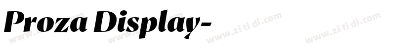 Proza Display字体转换